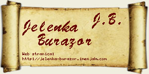 Jelenka Burazor vizit kartica